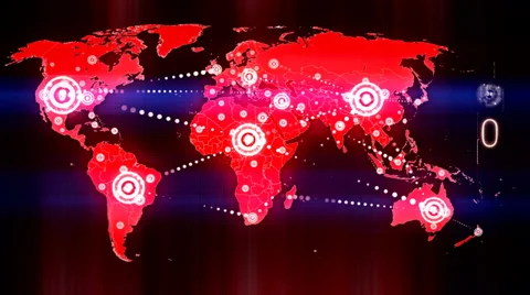 Earth maps inter-continental trade and communication 7 Stock Footage 32406012
