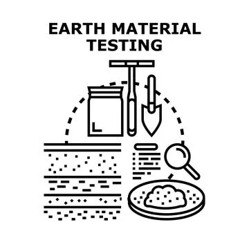 Earth material testing for geological soil study 库存插图