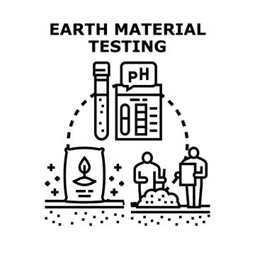 Earth material testing for soil research and quality analysis Stock Illustration