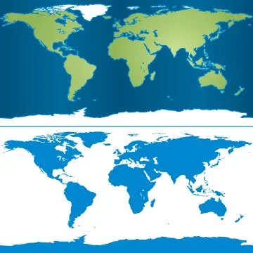 Earth Mercator Map Stock Illustration