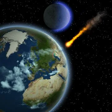 Earth Meteor Stock Illustration