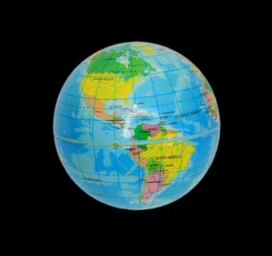 Earth model with black background Stock Illustration