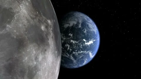 Earth moon 01 Video stock 8924456