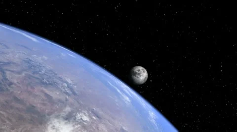 Earth moon 02 Stock Footage 8924490