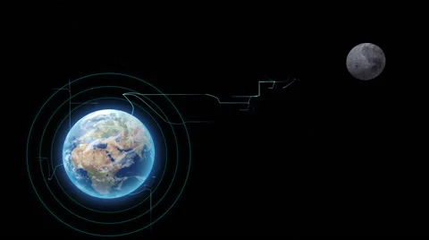 Earth moon connection hd Stock Footage 45590151