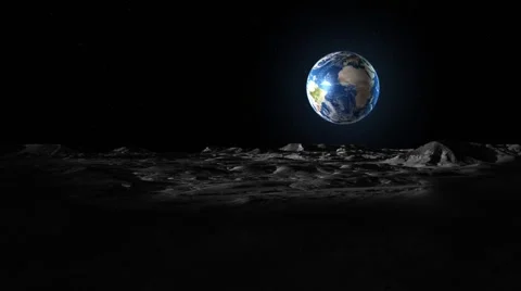 Earth With Moon Stock Footage 67730551