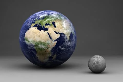 Earth &amp; Moon Stock Illustration