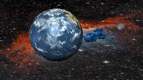 Of the Earth to the Moon Stock Illustration
