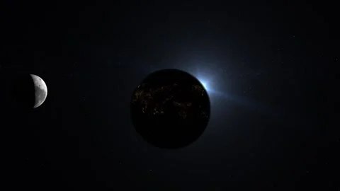 Earth moon sun Stock Footage 153540840