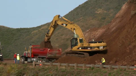 Earth movers 02 HD Stock Footage 5500408