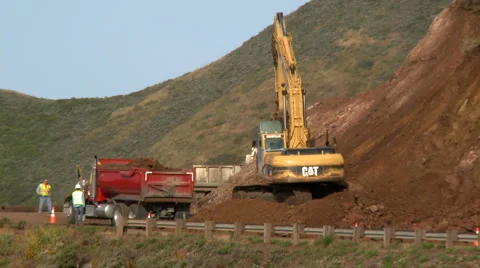 Earth movers 03 HD Stock Footage 5500398