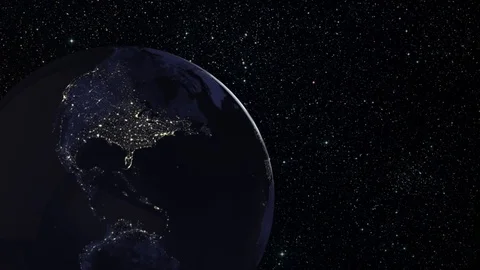 Earth at Night Stock Footage