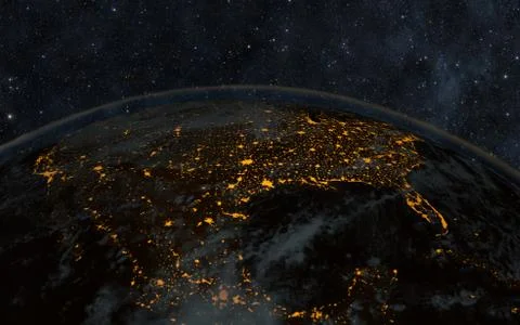 Earth night Stock Illustration