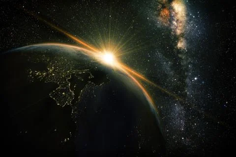 Earth night Stock Photos