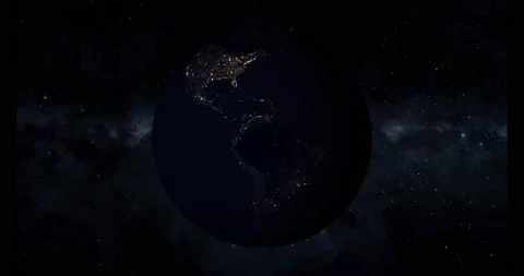 Earth on Night Scene 库存影片 159407035