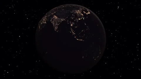 Earth Night From Space Rotating Seamless Loop 動画素材 339018053