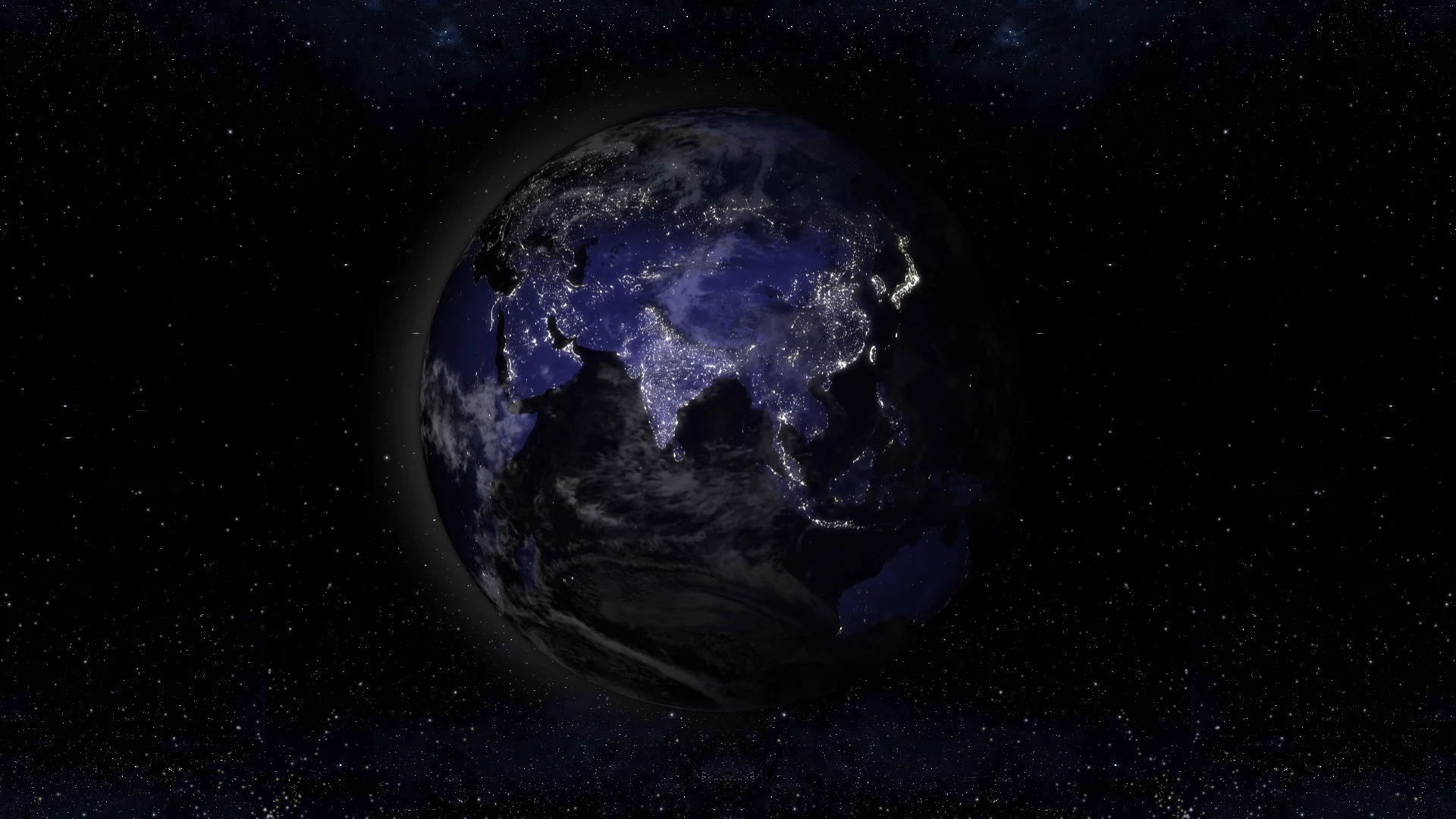 Earth At Night Time Rotation Of The Plan Stock Video Pond5