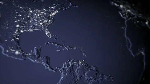 Earth. Night view. 3D rendering. Stock Footage 161066845