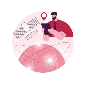 Earth observation abstract concept vector illustration. Stock Illustration