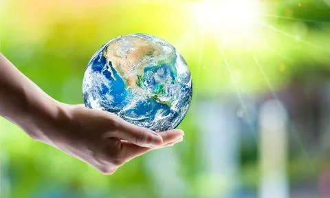 Earth or world  Elements of this image furnished by NASA Stockfoto's