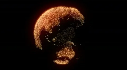 Earth orange glow Stock Footage