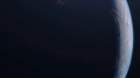 Earth orb - fuzzy darkness Stock Footage 111136992