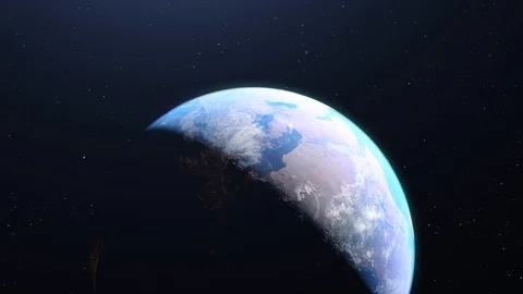Earth orb - slow turn Stock Footage 111137018