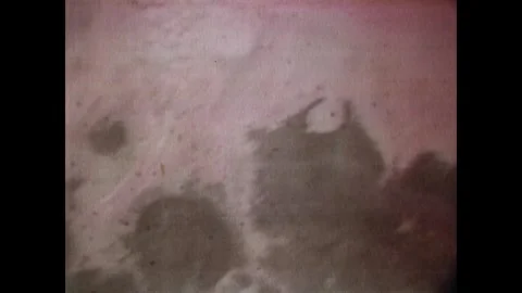 EARTH ORBIT - 1973: Pale surface — Skylab 3 large dark patterns over Africa Stock Footage 347865665