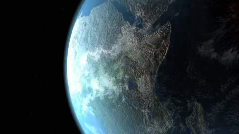 In Earth orbit looking west Stock Footage 148445484