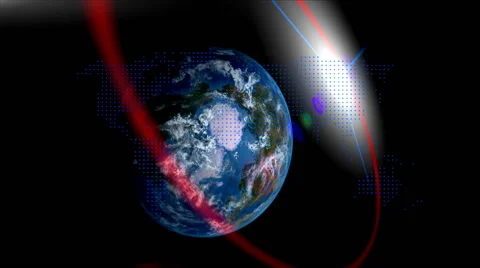Earth, orbit, map, effects...Background for news, show, digest, report Stock Footage 50597135
