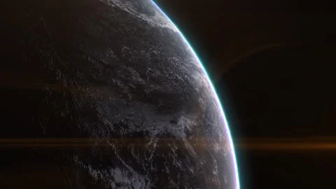 Earth from the orbit view space planet animation in deep space. Stock Footage 306096516