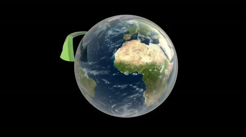 Earth with Orbiting Arrows Video stock 580501