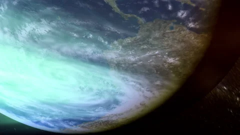 Earth from outer space Stockbeeldmateriaal 165492458