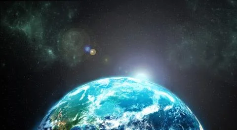 Earth from outer space Stock Illustration