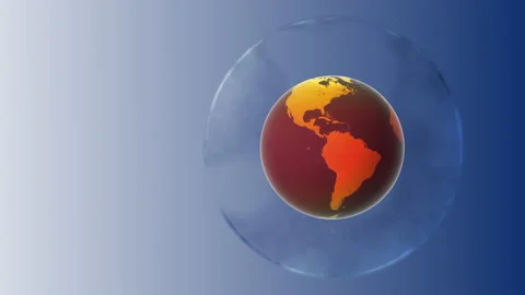 Earth with ozone layer depletion Stock Footage 186172776