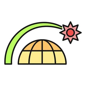 Earth ozone layer protecting planet from sun radiation Stock Illustration