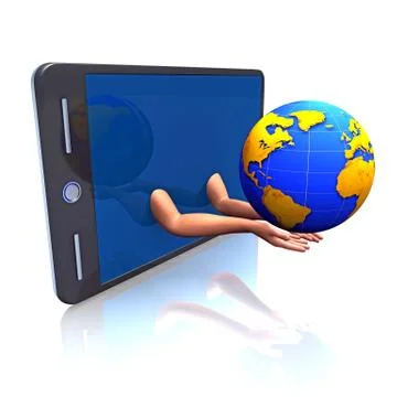 Earth, pad, hands Stock Illustration