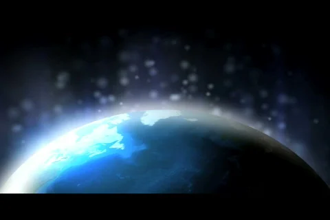 Earth partial view and lights Stock-Footage 562514