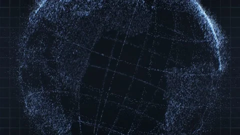 Earth Particles Binary Data  Stock Footage 238532997