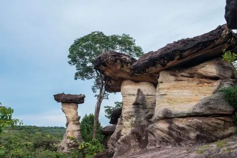 Earth Pillar like a mushroom Foto stock