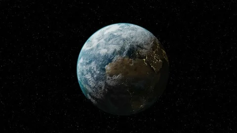 Earth planet 3d render. World planet sat... | Stock Video | Pond5