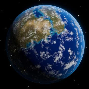 Earth planet 3d rendering illustration Stock Illustration