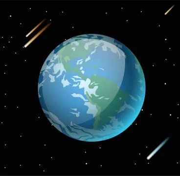 Earth planet 3d vector illustration Stock Illustration