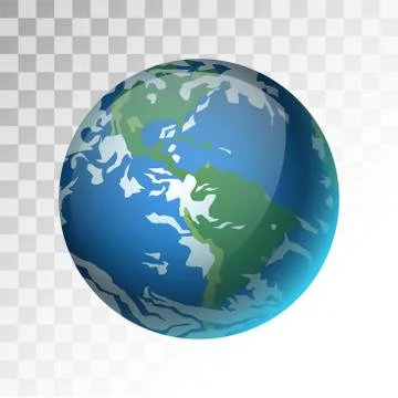Earth planet 3d vector illustration Stock Illustration