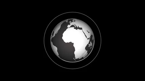 Earth planet, abstract gray globe planet , with radio white color waves loo.. Stock Footage 293486203