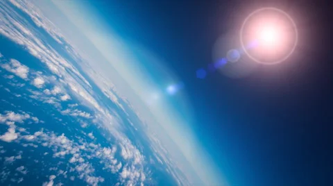Earth Planet And Sun Stock Footage 44348581