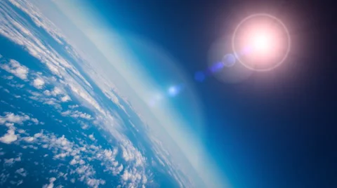 Earth Planet And Sun Stock Footage 44349582
