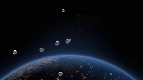Earth Planet Bubbles Video stock 87295114