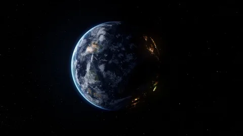 Earth like Planet burning in Space Stock Footage 107890066