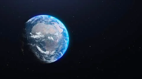 Earth planet with clouds in space. 3d illustration for science Illustrazione stock